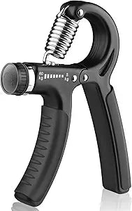 Grip Strength Trainer, Hand Grip Exerciser Strengthener with Adjustable Resistance 11-132 Lbs (5-60kg), Forearm Strengthener, Hand Exerciser for Muscle Building and Injury Recover 1 PACK